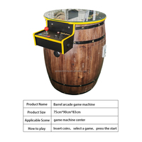 Machine de jeu d'arcade rétro sur le thème de l'usine, en chêne de Chine, en forme de fût de bière, à monnayeur, 110/220V, 1-2 joueurs, personnalisable, anglais
