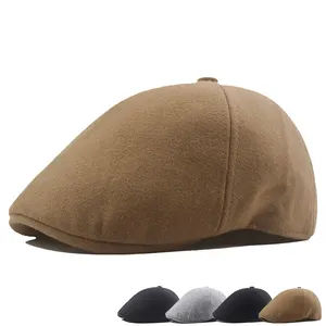 优质混合羊毛男女皆宜的秋季冬季复古贝雷帽报童帽常春藤帽
