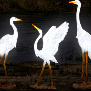 Sculptural Egret Motif Lamp Ip65 Waterproof Festival <b>Lights</b> For Gardens Parks And Commercial <b>Spaces</b> - Product Image 1
