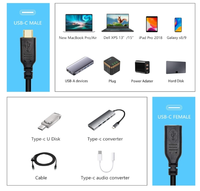 20CM USB C Verlängerung kabel USB 3.1 10 Gbit/s 4K HD Video Audio Daten übertragung Schnell ladung Typ C Stecker Buchse Drucker IOS