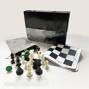 Source Foldable Portable Chess Board PU Leather Roll Up Chess on m
