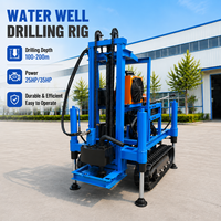 foreuse hydraulique sur chenilles pour puits d'eau 200m personnalisable Plateforme rotative de forage des eaux souterraines
