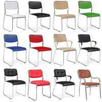 Chaise en maille pour bureau, sans roulettes, base fixe, chaise de conférence, salle de réunion, chaise de visiteur, chaise de bureau sans accoudoirs