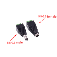DC 5.5X2.5MM connecteur de prise de courant 5.5X2.5MM prise femelle borne sans soudure Type de fixation à vis 5.5*2.1MM 5.5*2.1