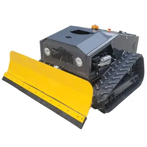 Customized color 7.5HP 9HP electric-start remote control lawn mower mini RC robot lawn mower with snow plow attachments