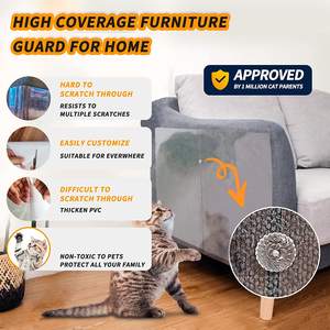 Pelindung Sofa dari Cakaran Kucing 2 Pack, Pelindung Furnitur Transparan untuk Anak Kucing, Mainan Interaktif Satu Sisi untuk Kucing, Pelindung Sofa - Product Image 2