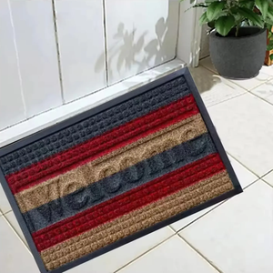 Venta al por mayor de felpudos de bienvenida de medio círculo felpudo Tapis De <span class=keywords><strong>Sol</strong></span> de entrada al aire libre felpudos de goma negra - Product Image 2