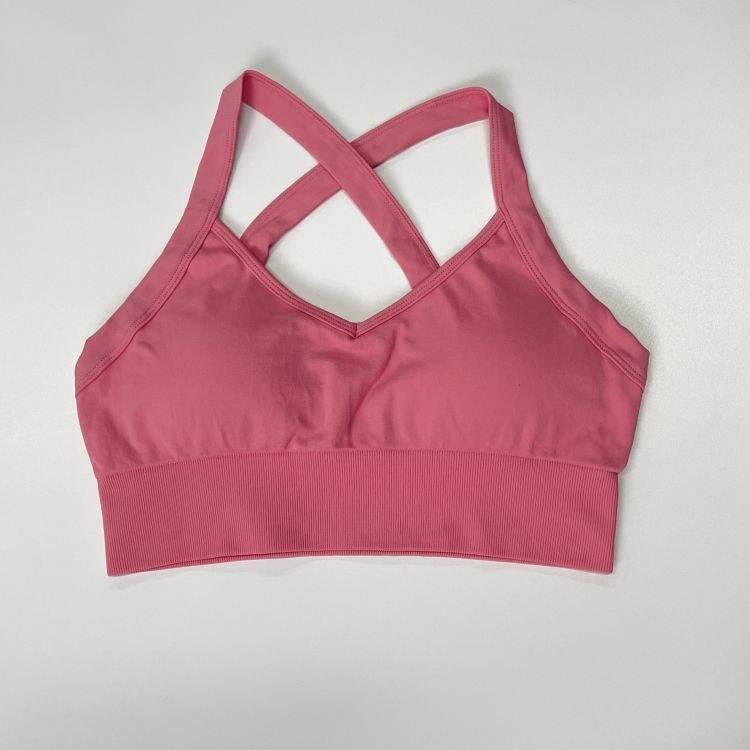 Soutien-gorge dos croisé rose