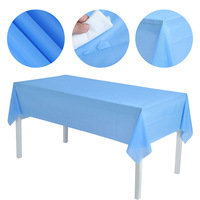 Nappe Jetable en Plastique Couleur Unie pour Fêtes Événements Anniversaires Mariages – 32 Couleurs, Taille 54" x 72"