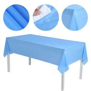 Dùng Một Lần Hình Chữ Nhật Peva Màu Rắn Bảng Bìa Sinh Nhật Đảng Khăn Trải Bàn Cho Các Sự Kiện Đám Cưới Bảng Bao Gồm Trang Trí Nội Thất - Product Image 4