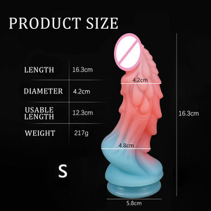 Plug Anale Luminoso in Silicone Liquido a Forma di Drago, Dildo Realistico Grande e Mostruoso per Donne e Uomini, Giocattoli Sessuali - Product Image 5