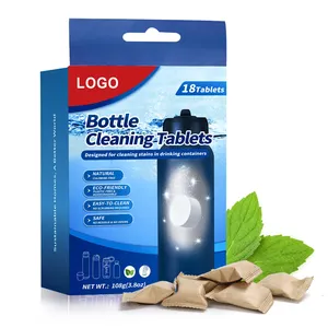 Custom Private Label Water Bottle Cleaner Tablet Supplier Remove Odor Fast Action Water Descaler Tablets