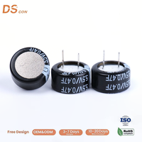 Supercondensateur EDLC de type pièce de monnaie 5,5 V 0,47 F 13x13 mm à énergie stable avec fils pour carte de système d'alimentation des appareils de réseau intelligent