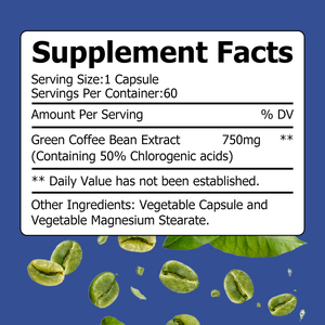 Hot Sale Green Coffee Bean Extract Capsules with Green Coffee Bean Extract Promotes Digestive Function Energy Support Capsules - Product Image 2