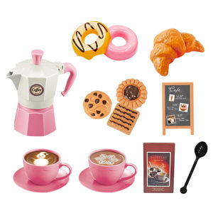 Ensemble de jouets de jeu de rôle Barista de café avec pain, croissant, beignets, cafetière, tasses, assiettes – Jeu d'imitation éducatif, cadeau pour enfants - Product Image 4