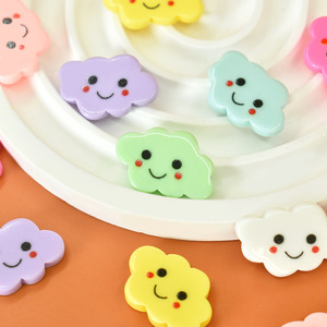 Kawaii mỉm cười đám mây nhựa flatback Cabochon cho tự làm đồ trang sức làm điện thoại trường hợp kẹp tóc phụ kiện Slime Filler - Product Image 6