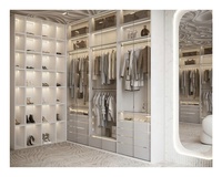 Armoire de rangement modulaire en bois blanche pour chambre à coucher, hôtel, dressing