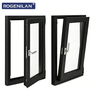 Fenêtre à battant en aluminium triple vitrage insonorisée avec moustiquaire, fournisseur chinois Rogenilan - Product Image 2