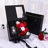 Fête des Mères Luxe Cadeau de Mariage Floral Plié Cadeau Rectangle I Love U Fleur Carton Papier Maman Boîte à Fleurs Pour la Saint Valentin