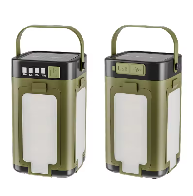 High Quality of the Solar Camping Light for Outdoor Hiking and Emergency Camping Light with Power Bank Function and Hook.