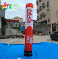 Colonne lumineuse gonflable personnalisée avec télécommande, publicité rotative, tube lumineux LED, décoration pour grandes ouvertures