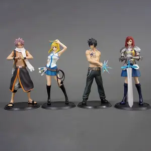 JM 16cm 4 Style FAIRY TAIL Figure PVC Dessin Animé Japonais Films Modèle Poupée Anime Action Figure Jouets