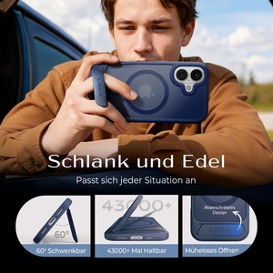 Étui LISEN pour <span class=keywords><strong>iPhone</strong></span> 17 Pro Max, orange cosmique, fin, mat, magnétique, avec support caché, coque de téléphone élégante et antichoc - Product Image 5
