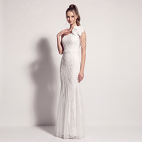 35696-S #   2026 Einschultriges Pailletten-Tüll-Abendkleid mit Perlen und 3D-Blumen, Ballkleid für Mollige, Übergröße, Übergrößen