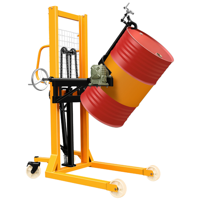 New Manual Oil Drum Lifter Stacker Forklift with 500kg Load Capacity & 1 Year Warranty for Restaurant Retail Use