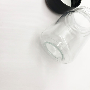 Frascos de Vidrio Transparente de 60 ml con Tapas de Plástico Negras, Envases Vacíos para Pre-Rolls, para Cosméticos, con Revestimientos Interiores CR Incluidos - Product Image 3
