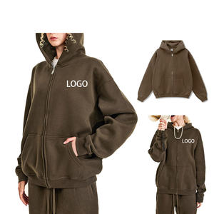 Sweat à capuche unisexe décontracté de rue, logo personnalisé du fabricant de la marque, tissu lourd de 430 g, sweat à capuche à demi-zip en molleton français - Product Image 2