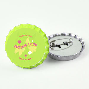 Spilla Distintivo Personalizzata con Logo Stampato a Forma di Tappo di Bottiglia in Latta, Distintivo per Birra, Spilla Regalo - Product Image 4