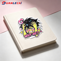 Autocollants en vinyle découpés sur mesure, motif visage abstrait étonné (meme), imperméables et auto-adhésifs pour ordinateur portable, bouteille d'eau, carnet