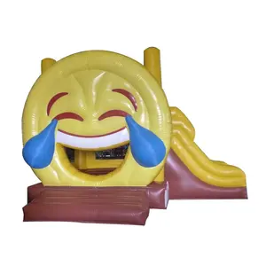 Aufblasbare Smile-Rutsche Emoji aufblasbares Hüpfhaus zum Springen anpassbar hochwertige PVC-Rutsche zur Vermietung