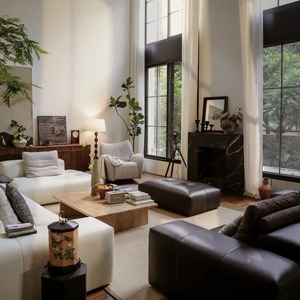 Mesa de Centro de Madera de Fresno de Color Claro/Oscuro, Estilo Artístico Wabi-Sabi, Vintage, Minimalista, para Muebles de Sala de Estar - Product Image 4