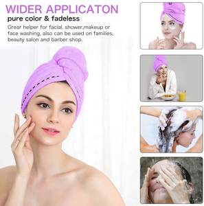 Microfibre Cheveux Serviette Wrap Ensemble-<span class=keywords><strong>Anti</strong></span>-Frisottis Serviette En Microfibre pour Cheveux Longs Bouclés Serviettes de Séchage Rapide De Cheveux Magique Sec pour les femmes - Product Image 2