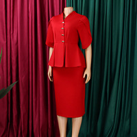 Robe midi élégante à col montant et col en V, style péplum, grande taille, pour femme, avec manches bouffantes, coupe crayon moulante, idéale pour l'église, les affaires ou les soirées.