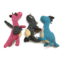 Jouet en peluche amusant pour chien, dinosaure grincant, doux, durable, écologique, en gros pour fournisseurs d'animaux de compagnie