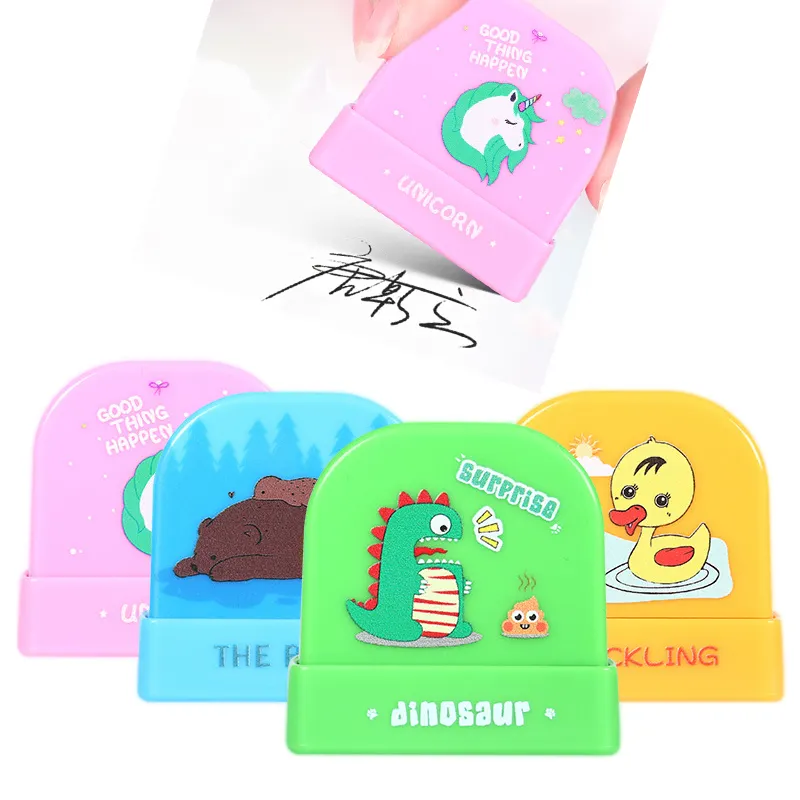 Sellos de animales de juguete bonitos con logotipo personalizado, sellos Flash, sellos personalizados, sellos de nombre, tampones Cachet para ropa y niños