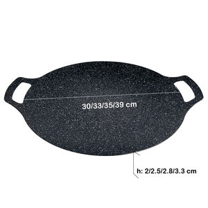 <span class=keywords><strong>Parrilla</strong></span> antiadherente de acero al carbono para exteriores, sartén y olla de Metal para fumar carne, bistec, duradero, sartén para fumar - Product Image 3