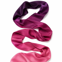 Écharpe carrée de luxe 100% soie de mûrier à motif géométrique 17cm*145cm, imprimée numériquement, douce pour la peau, pour femme, toutes saisons