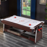 Nouvelle Table de Jeu Multifonction 4-en-1 Tendance : Billard Français, Hockey sur Air, Ping-Pong avec Retour Automatique des Balles, Table Familiale 7 pieds