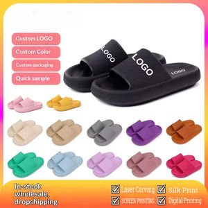 Bronax Joomra sandal selop, eksklusif happyflop anti-statis nyaman Logo kustom bantal geser EVA ringan bersirkulasi awan - Product Image 1