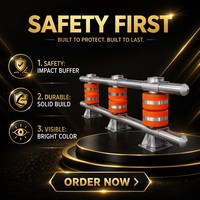 Barrière de sécurité rotative en EVA non réfléchissante à fort impact, galvanisée à chaud, dimensions personnalisables, pour le trafic