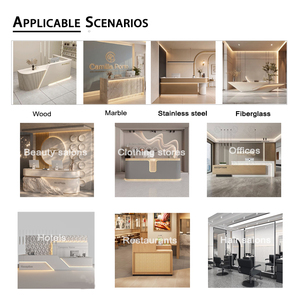 <span class=keywords><strong>Bancone</strong></span> Reception Ecologico Personalizzato, <span class=keywords><strong>Design</strong></span> per Salone di Bellezza, Arredamento per Ufficio, Banconi Cassa - Product Image 6