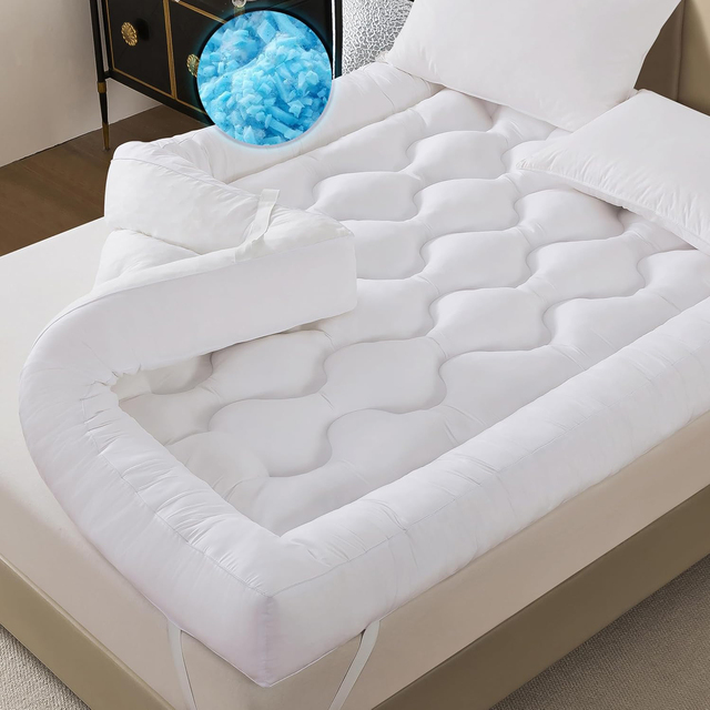 5 Inch Thick Gel Memory Foam Mattress Topper 2000GSM Breathable Pillow Top Supportive Design to Alleviate Back Pain 80x60x5 Inch
