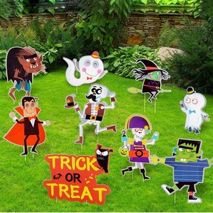 Panneau de jardin en plastique ondulé imprimé avec logo et impression personnalisés, thème Halloween, imperméable pour l'extérieur - Product Image 3