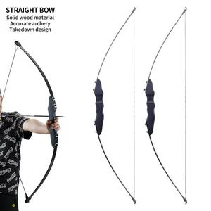 Takedown busur Recurve 30 Lbs, peralatan dewasa pita dan panah tradisional latihan kuda kayu berburu lurus