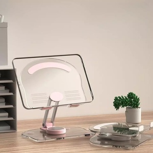 Modern Design Clear Acrylic Tablet Stand Polished Surface 360 Rotation Base <b>Foldable</b> Customized Color Size for Made America - Product Image 5