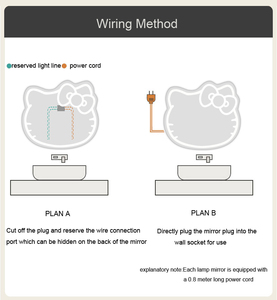 Moderno <span class=keywords><strong>Hello</strong></span> <span class=keywords><strong>Kitty</strong></span> LED Vanity Mirror Light Touch Baño <span class=keywords><strong>Pared</strong></span> Decorativo Irregular <span class=keywords><strong>Espejo</strong></span> Interruptor - Product Image 3